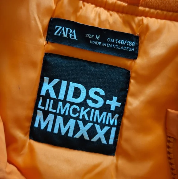 ZARA Kids' Orange Bomber Jacket Size M - Picture 6 of 9